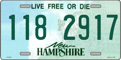 NH license plate 1182917