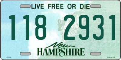 NH license plate 1182931