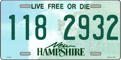 NH license plate 1182932