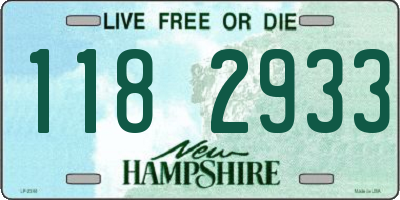 NH license plate 1182933