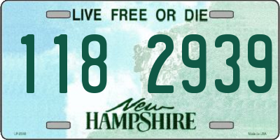 NH license plate 1182939