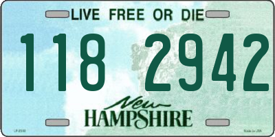 NH license plate 1182942