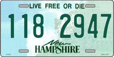 NH license plate 1182947