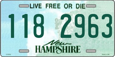 NH license plate 1182963