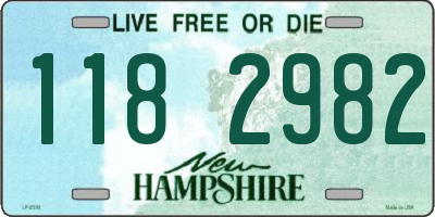 NH license plate 1182982