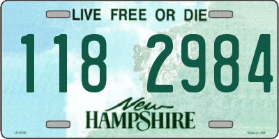 NH license plate 1182984