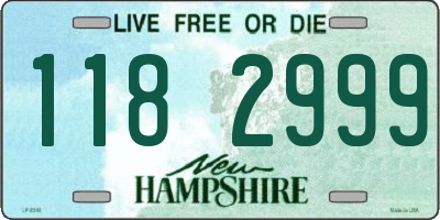 NH license plate 1182999
