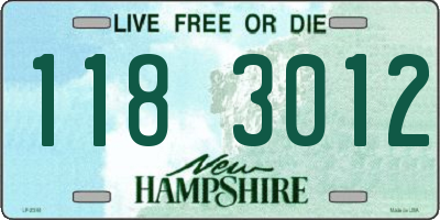 NH license plate 1183012