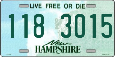 NH license plate 1183015