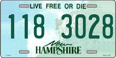 NH license plate 1183028