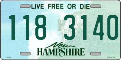 NH license plate 1183140