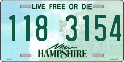 NH license plate 1183154
