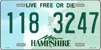NH license plate 1183247