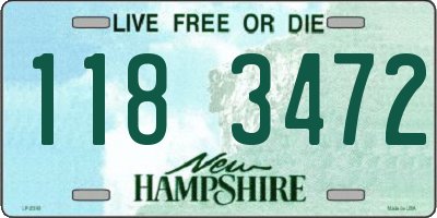 NH license plate 1183472