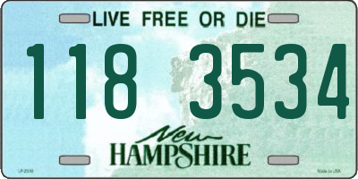 NH license plate 1183534
