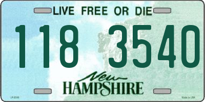 NH license plate 1183540