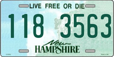 NH license plate 1183563