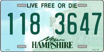 NH license plate 1183647