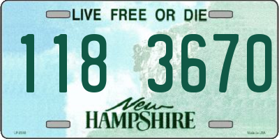 NH license plate 1183670