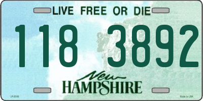 NH license plate 1183892