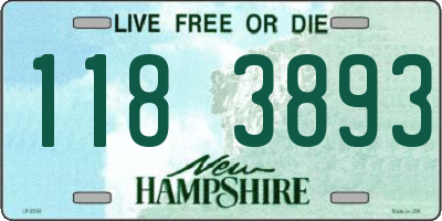 NH license plate 1183893