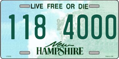 NH license plate 1184000