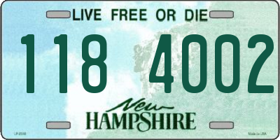 NH license plate 1184002
