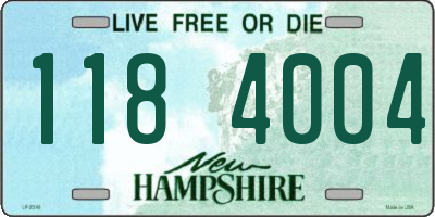 NH license plate 1184004