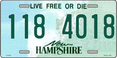 NH license plate 1184018