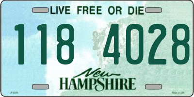 NH license plate 1184028