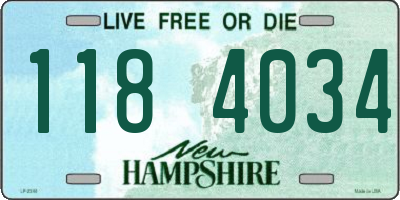 NH license plate 1184034