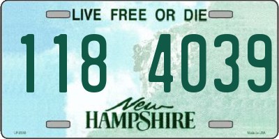 NH license plate 1184039