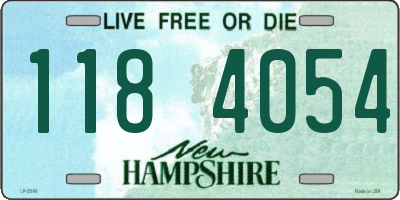 NH license plate 1184054