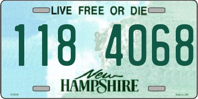 NH license plate 1184068