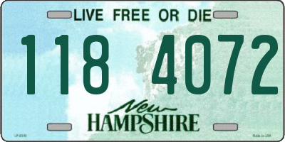 NH license plate 1184072