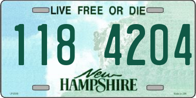 NH license plate 1184204