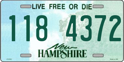 NH license plate 1184372