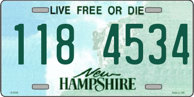 NH license plate 1184534