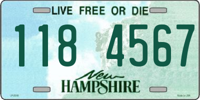 NH license plate 1184567
