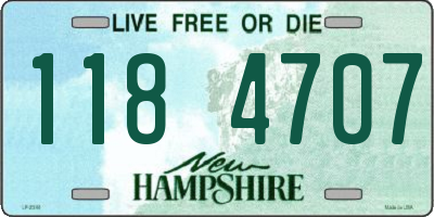 NH license plate 1184707