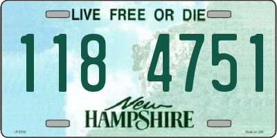 NH license plate 1184751