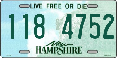 NH license plate 1184752