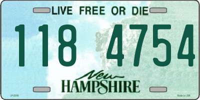NH license plate 1184754