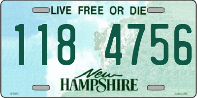 NH license plate 1184756