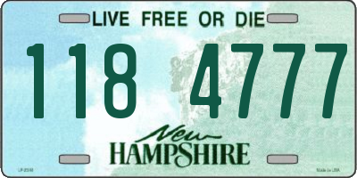 NH license plate 1184777
