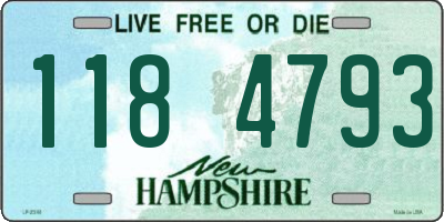 NH license plate 1184793