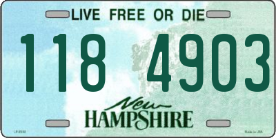 NH license plate 1184903