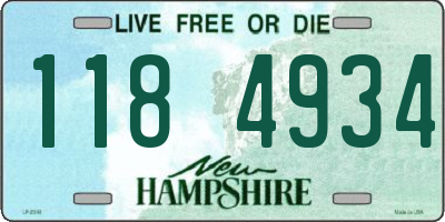 NH license plate 1184934