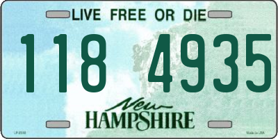 NH license plate 1184935