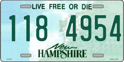 NH license plate 1184954